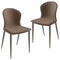 Leisuremod Mosaic Collection Modern Dining Chair in Light Brown Fabric, 2PK MC44LBR2 - alternate 1
