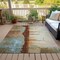 Homeroots 8' X 10' Rust And Beige Abstract Washable Indoor Outdoor Area Rug 630480 - alternate 5