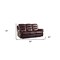 Homeroots 90" Burgundy Faux Leather Reclining Sofa With Black Legs 329426 - alternate 4