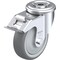 Blickle Kingpin Swivel Caster, TPR, 4", Brake LER-TPA 102KF-FI - alternate 1