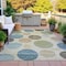 Homeroots 3' X 5' Khaki Fern Green And Teal Blue Geometric Washable Indoor Outdoor Area Rug 630579 - alternate 6