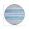 Homeroots 8' Aqua Lavender And Peach Round Striped Washable Indoor Outdoor Area Rug 631199 - alternate 4