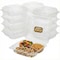 Eco Harmony Products Clear Hinged Food Storage Container, Polystyrene, Tall, 3 compartments, 9" x 8", 200PK 804631 - alternate 1