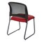 Office Star Products ProGrid Titanium & Black Visitors Chair, Sled Base, Dillon Red 86725R-R100 - alternate 5