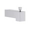 Kibi Cube Wall Mounted 1/2 in Slip-On Tub Spout with Diverter, Chrome TS103CH - alternate 1