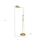 Homeroots 58" Brass Adjustable Floor Lamp With Bronze Dome Shade 526253 - alternate 5