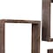 Homeroots Set of Three Espresso Wood Square Hanging Dimensional Sculpture, 3PK 380350 - alternate 3