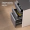 Bestar L Shaped Desk L-Shape Workstation, 82.9" D X 30.4" H, 71.1" W X Melamine, Slate/Sandstone 93880-59 - alternate 6