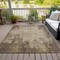 Homeroots 9' X 12' Brown And Beige Abstract Washable Indoor Outdoor Area Rug 612314 - alternate 9