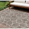 Homeroots 10' X 14' Taupe And Ivory Geometric Washable Indoor Outdoor Area Rug 613054 - alternate 1