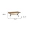 Homeroots 79" Brown and Red Wood and Metal Trestle Base Dining Table 558162 - alternate 4