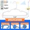 Lifemaster Plastic Kids Clothes Hanger, Children Clothes Hanger with Shoulder Notch, 11.6 Inch Space-Saving LMPKH30WH - alternate 5