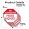 Signmission No Turnaround Private Property, 6 inch X 6 inch, Vinyl Decal, 5PK OC-D-5PACK-6-132 - alternate 4