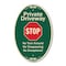 Signmission Private Driveway No Turn Around Or Trespassin, 12 In X 18 In Architectural, Heavy Gauge Aluminum A-OV-G-1218-9922 - alternate 1