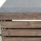 Homeroots Set Of 2 Square Gray Linen Fabric And Wood Slats Storage Benches 379838 - alternate 9
