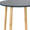 Homeroots 20" Gray and Natural Solid Wood Round Cross Legs End Table 529373 - alternate 5