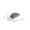Homeroots 89" Light Gray Leather Convertible Sofa And Toss Pillows With Silver Legs 485604 - alternate 6