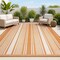 Jonathan Y Haynes Modern Double Stripe Orange/Cream 3 ft. x 5 ft. Indoor/Outdoor Area Rug SMB202C-3 - alternate 1