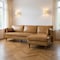 Homeroots Tan Genuine Leather L Shaped Sofa and Chaise Sectional With Toss Pillows 607317 - alternate 9