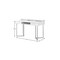 Homeroots 48" White and Silver Writing Desk With Two Drawers 333484 - alternate 3
