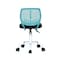 Homeroots Blue Black and White Adjustable Height Swivel Rolling Office Chair 568069 - alternate 8