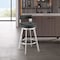 Armen Living Flynn 26in Swivel Counter Stool in Brushed Stainless Steel with Black Faux Leather LCFLBABSBLK26 - alternate 6