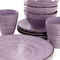 Elama Malibu Mica 16-Piece Stoneware Dinnerware Set in Purple ELM-MALIBU-MICA - alternate 8