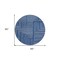 Homeroots 8' Navy Blue And Ivory Round Geometric Washable Indoor Outdoor Area Rug 600842 - alternate 7