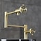 Kingston Brass Deck Mount Pot Filler Faucet with Knurled Handle, Brushed Brass KS4707RKX - alternate 6