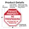 Signmission Private Property No Trespassing Vio, 6 Inch X 6 Inch, Plastic Sign OC-P-6-148 - alternate 4