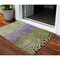 Homeroots 3' X 5' Green Purple And Black Abstract Washable Indoor Outdoor Area Rug 603089 - alternate 1