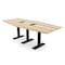 Skutchi Designs 8 Person Conference Table With Power Unit | 8' Hexagon Table | Harmony Series HAR-HEX.IR-48X96-T.BK-K525-EBLK - alternate 1