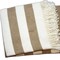 Homeroots Cream and Stone Slanted Stripe Fringed Throw Blanket 475719 - alternate 6