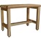 Homeroots Compact Rectangular Teak Shower Outdoor Bench With Shelf In Natural Finish 376748 - alternate 6
