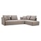 Homeroots Light Gray Polyester Modular L Shaped Two Piece Sofa and Chaise Sectional And Toss Pillows 473568 - alternate 1