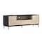 Manhattan Comfort Arvon 71 in TV Stand With Metal Legs in Black and Natural TV1550-1 - alternate 7