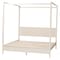 Baxton Studio Primrose Mid-Century Ivory Fluted Wood King Size Canopy Bed 249-13821-ZORO - alternate 8