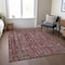 Homeroots 9' X 12' Pink And Brick Red Damask Washable Indoor Outdoor Area Rug 605101 - alternate 8