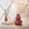 Jonathan Y Vienna 25.5 in. Transitional Ceramic and Metal Gourd LED Table Lamp, Burgundy/Brass Gold JYL3049D - alternate 9