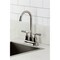 Kingston Brass Double-Handle 4" Centerset Bar Faucet, Polished Nickel KB8496KPS - alternate 6