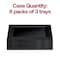 Smarty Had A Party 9" x 13" Black Rectangular with Groove Rim Plastic Serving Trays (24 Trays), 24PK 7903-CASE - alternate 11