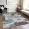 Homeroots 9' X 12' Teal Blue Gray And Charcoal Abstract Washable Indoor Outdoor Area Rug 604388 - alternate 8