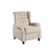 Homeroots 31" Beige Microfiber Manual Club Recliner 554182 - alternate 1