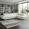 Homeroots White Leather L Shaped Two Piece Corner Sectional 366200 - alternate 8