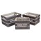 Homeroots Set of Three Dark Brown Solid Wood Crate, 3PK 487709 - alternate 1