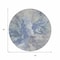 Homeroots 8' Denim Blue And Linen Round Abstract Washable Indoor Outdoor Area Rug 615598 - alternate 8