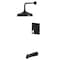 Kingston Brass Single-Handle Pressure Balanced Tub and Shower Faucet, Matte Black KB6140PL - alternate 1