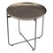 Homeroots 21" Bronze and Gray Steel Round Cross Legs End Table 556542 - alternate 9