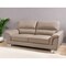 Homeroots 82" Beige Faux Leather Sofa With Silver Legs 329558 - alternate 7