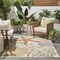 Homeroots 6' X 9' Ivory Orange And Blue Indoor Outdoor Area Rug 527630 - alternate 9